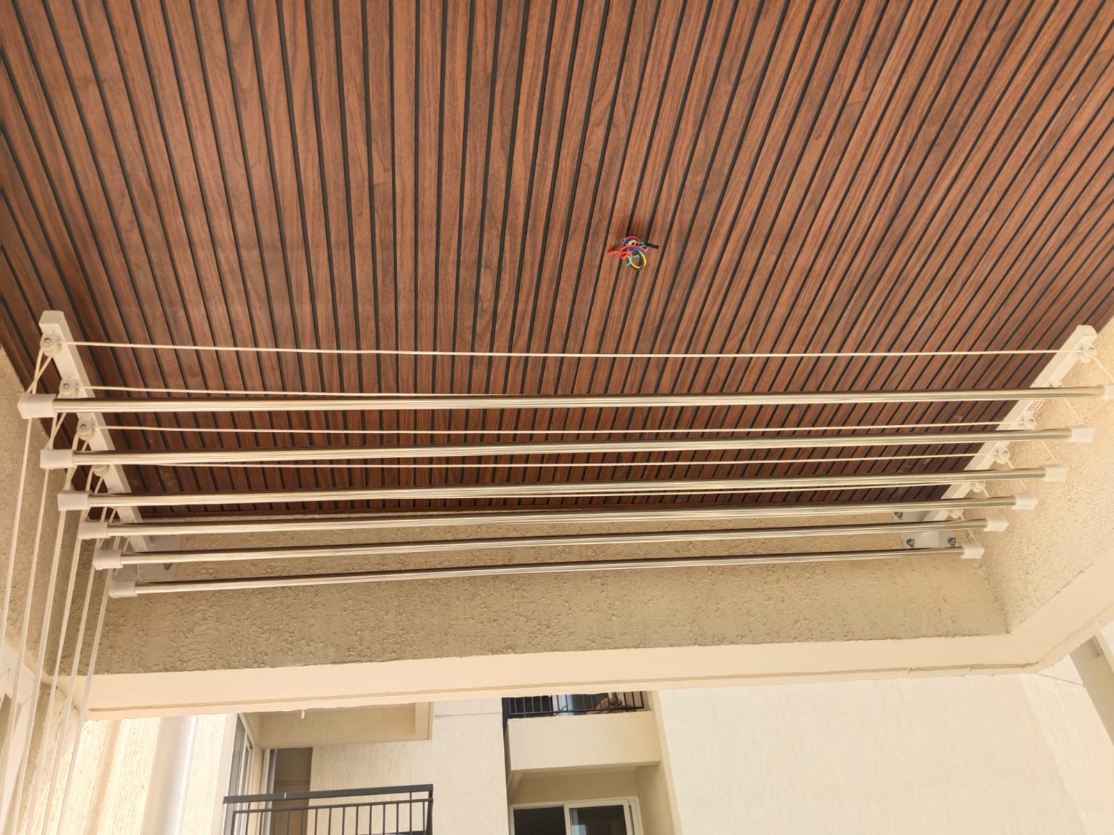 Ceiling cloth drying hanger installation 2