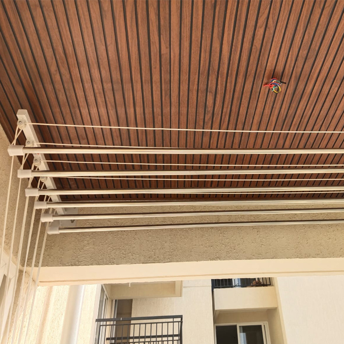Ceiling cloth drying hanger installation 3
